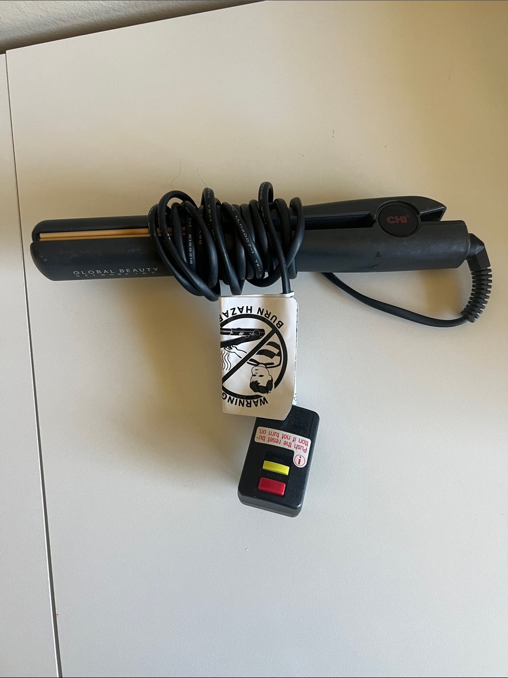 CHI Black Hair Straightener with Gold Plates
